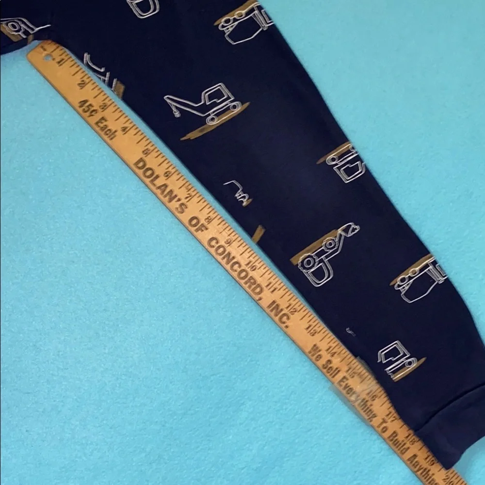 CARTERS jogger style pajama pants black gold white tractor trucks cozy NEW SZ 7